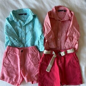 Janie and Jack boy's spring clothing 4 item bundle set 12-18 months